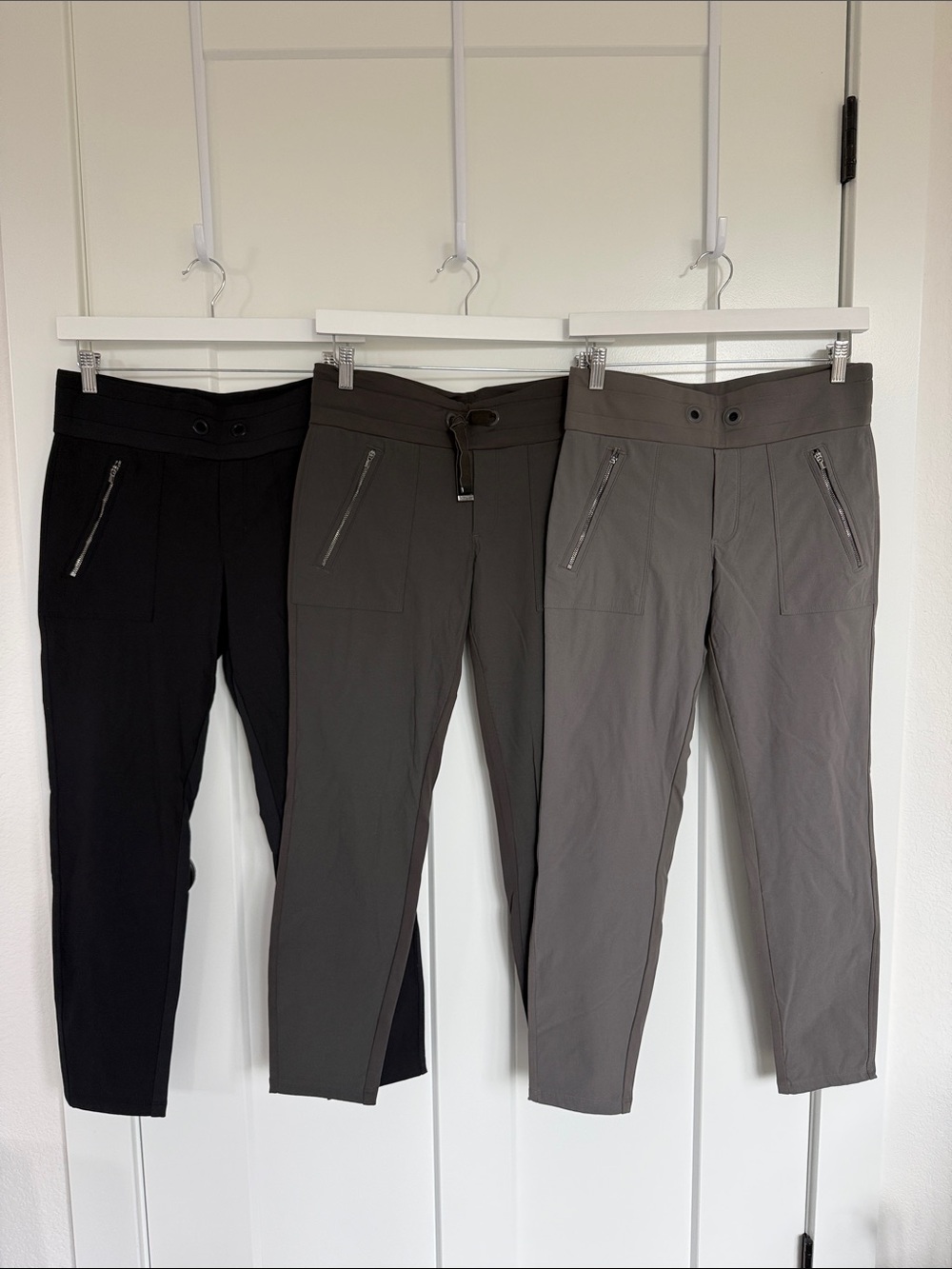 Athleta Stretch Ankle Pants - Black, Charcoal-Brown, Taupe
